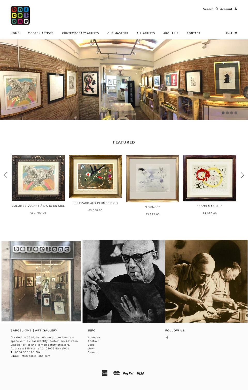 barcelone-art.com shopify website screenshot