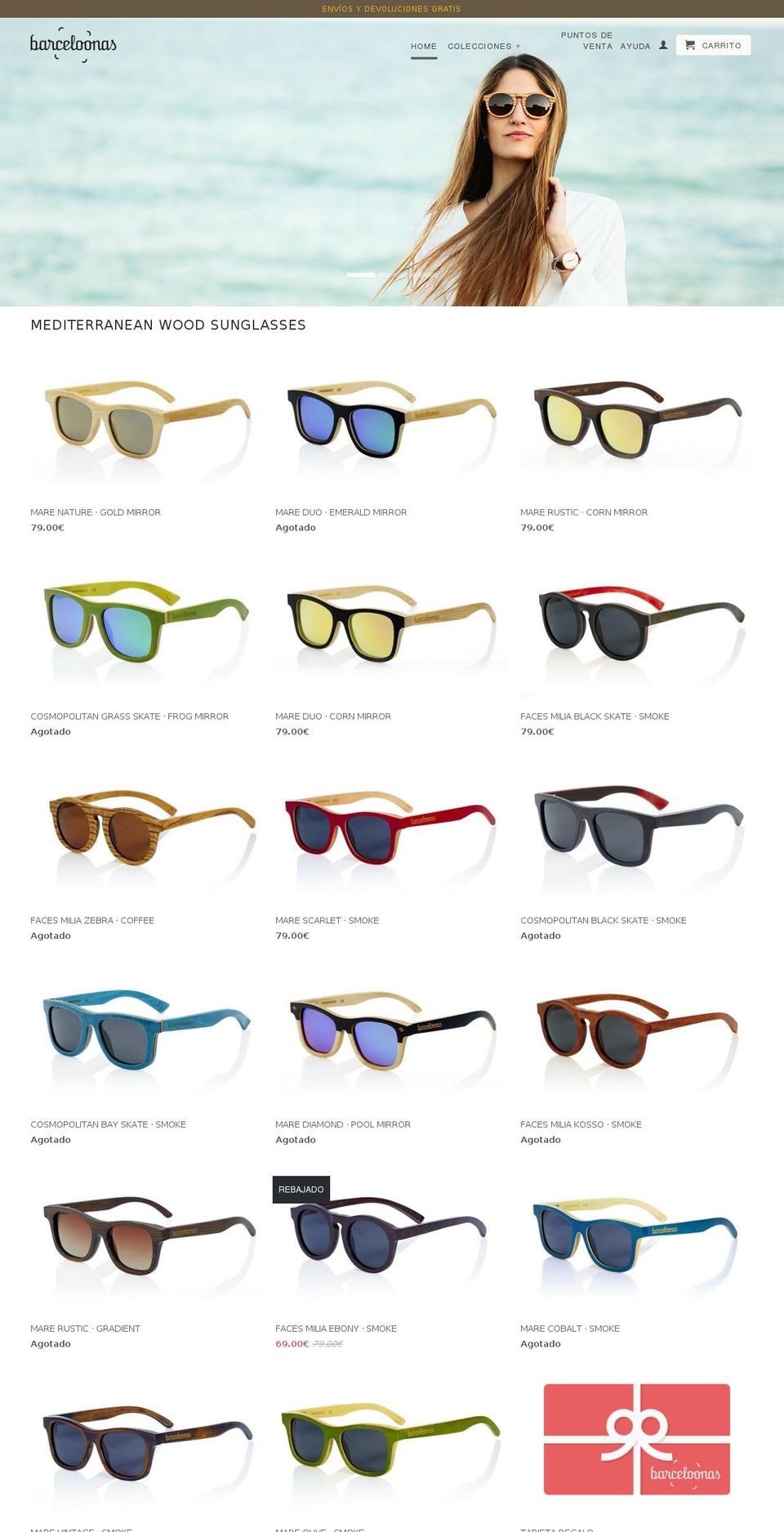 barceloonas.com shopify website screenshot