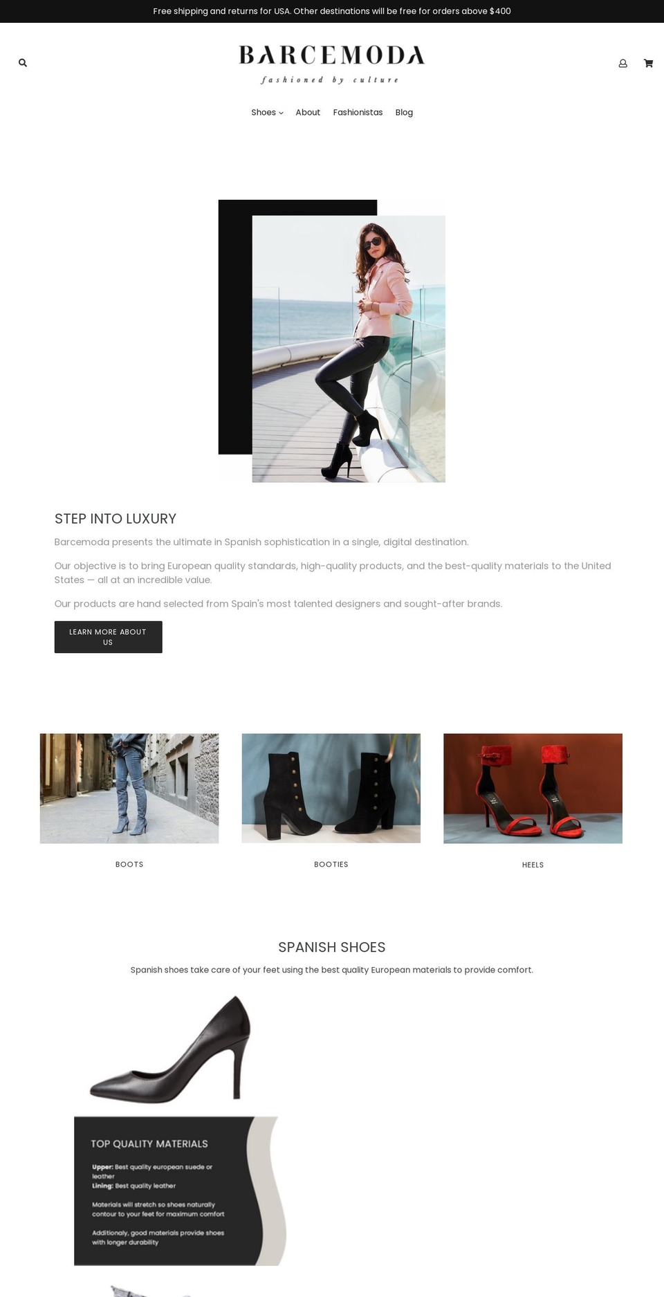 Madsections- Shopify theme site example barcemodashop.com