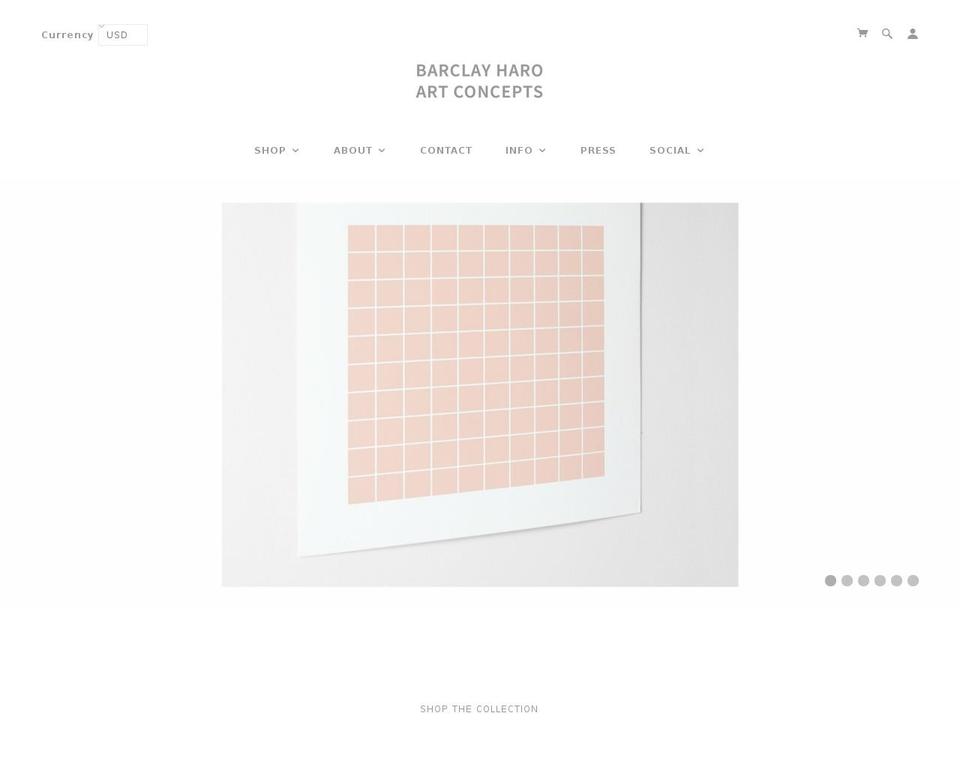 barclayharo.com — Shopify storefront screenshot