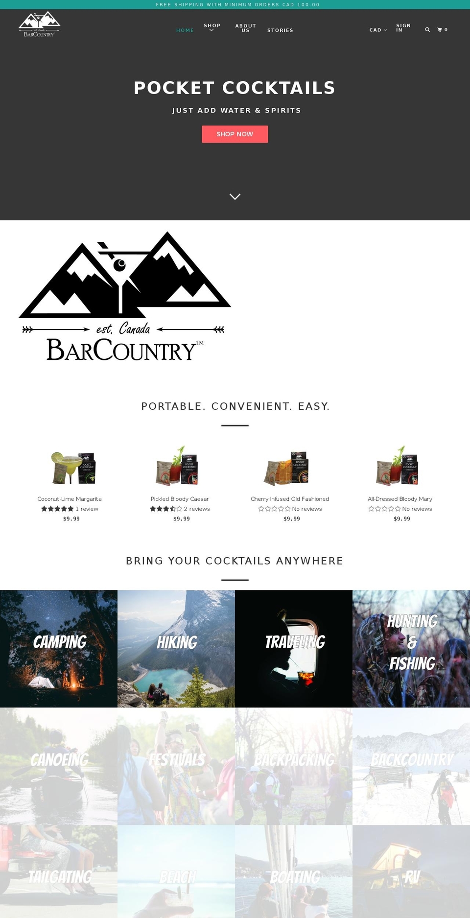 barcntry.com shopify website screenshot