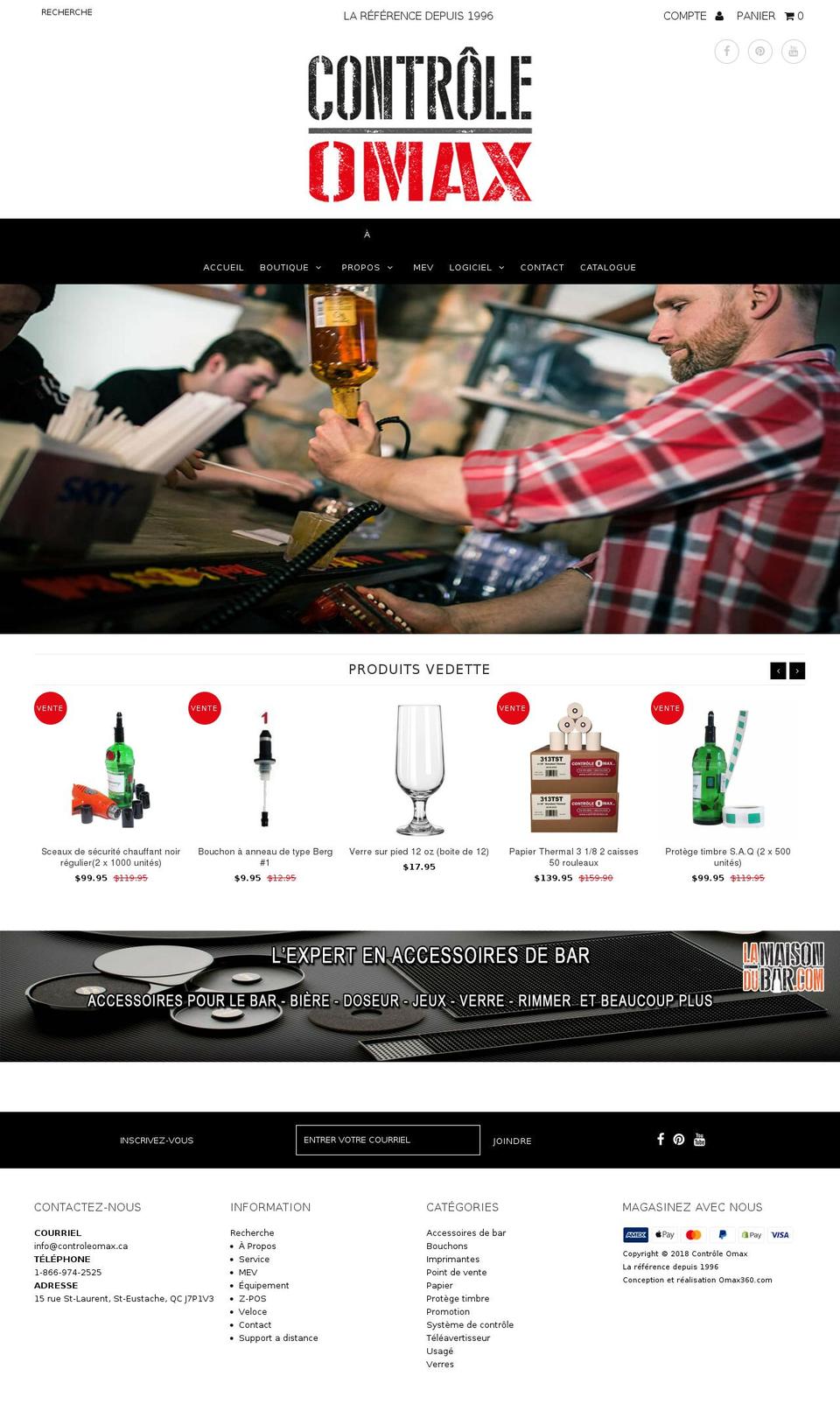 Contrôle Omax Shopify theme site example barcontrolsonline.com