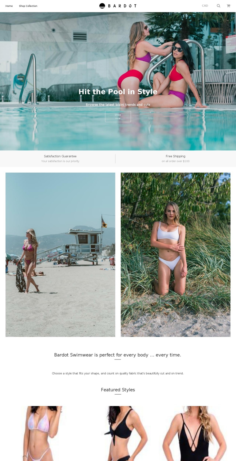 bardotswimwear.com shopify website screenshot
