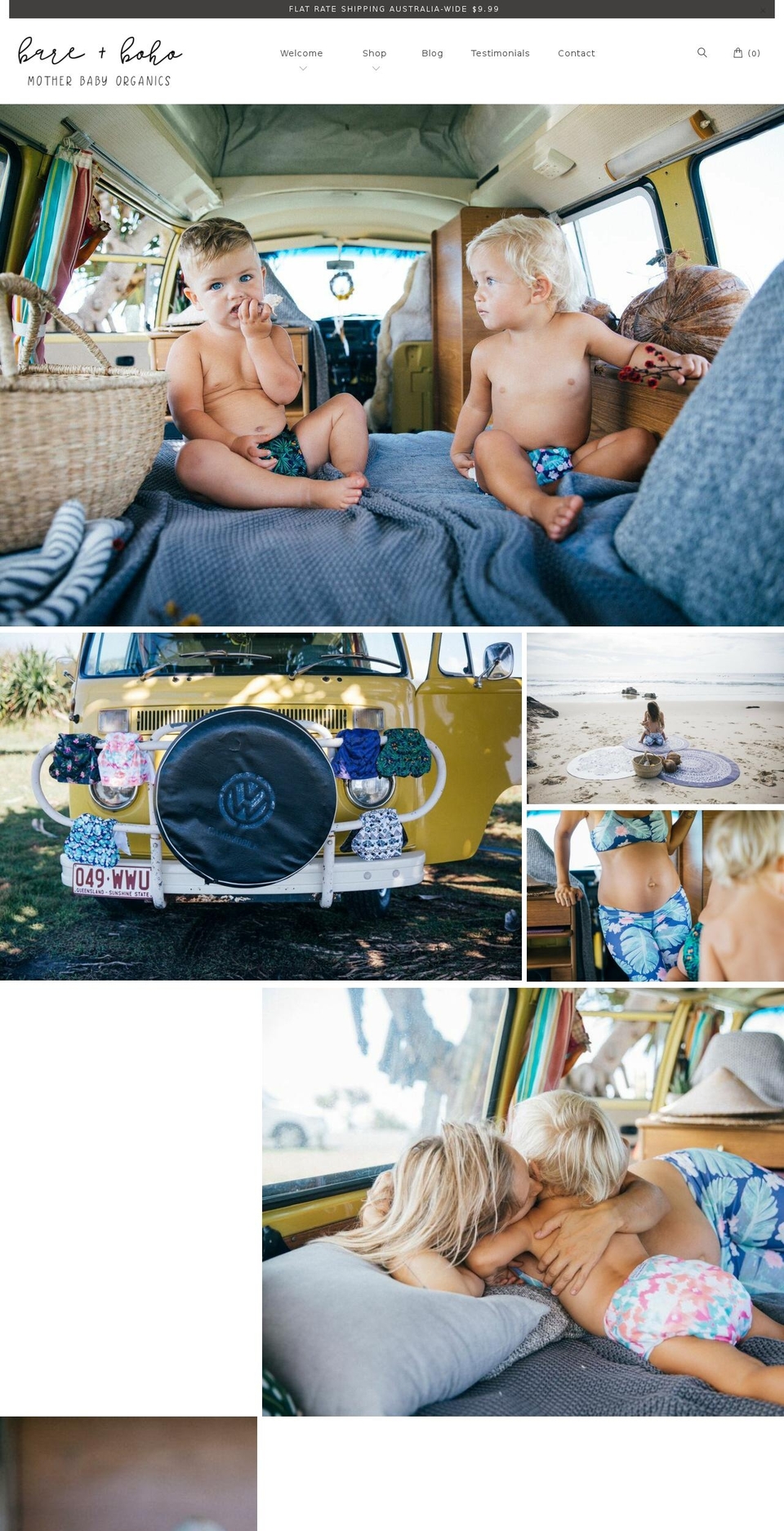 Bare + Boho Shopify theme site example bareandboho.com.au