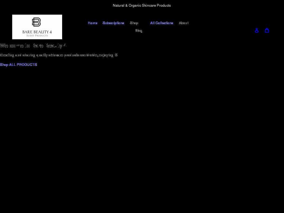 barebeauty4.com shopify website screenshot
