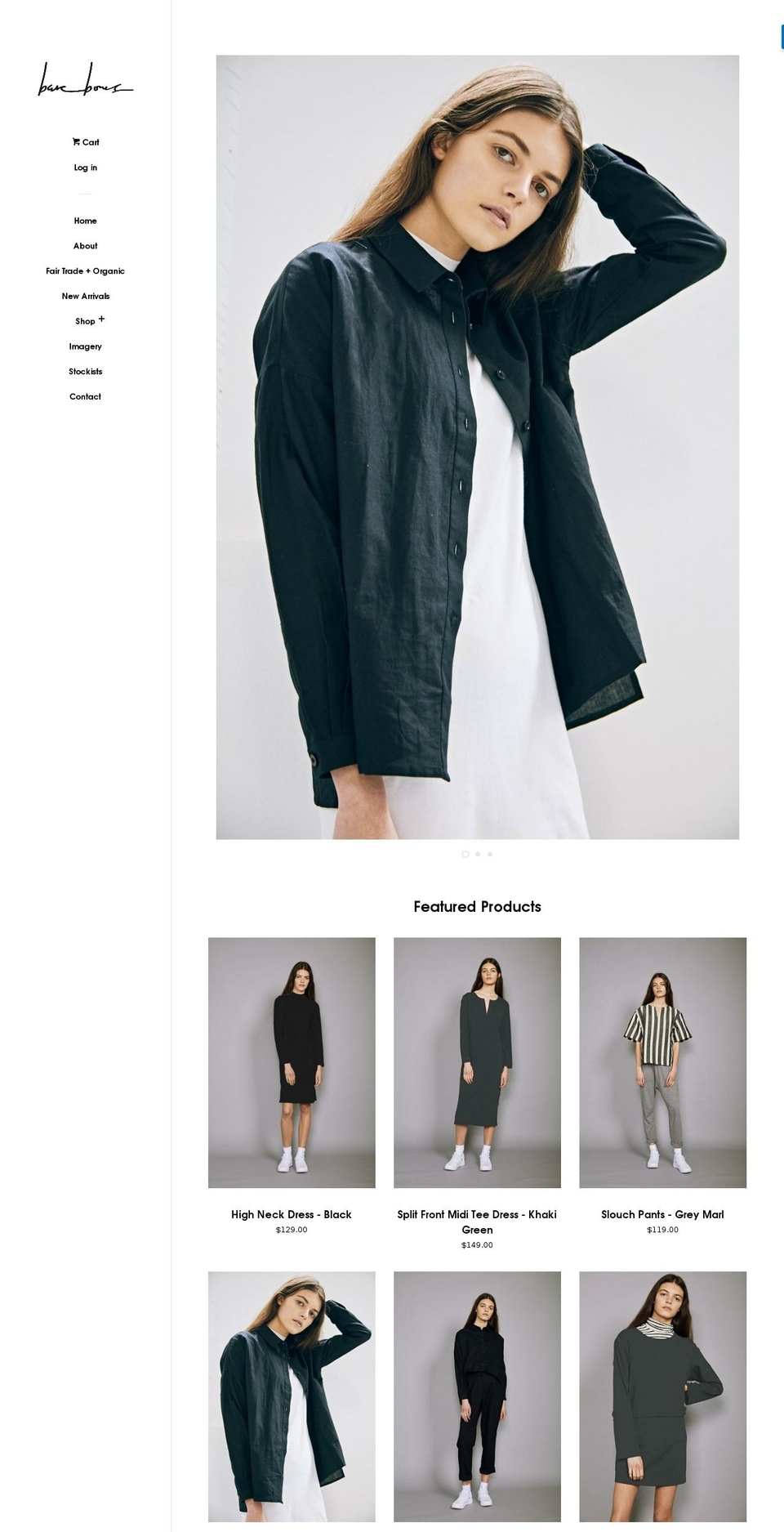 barebonesonline.com shopify website screenshot