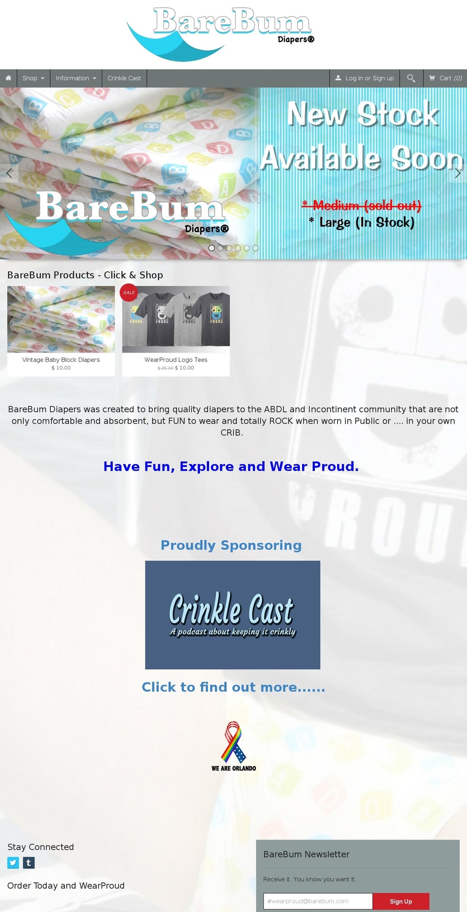 barebumdiapers.com shopify website screenshot