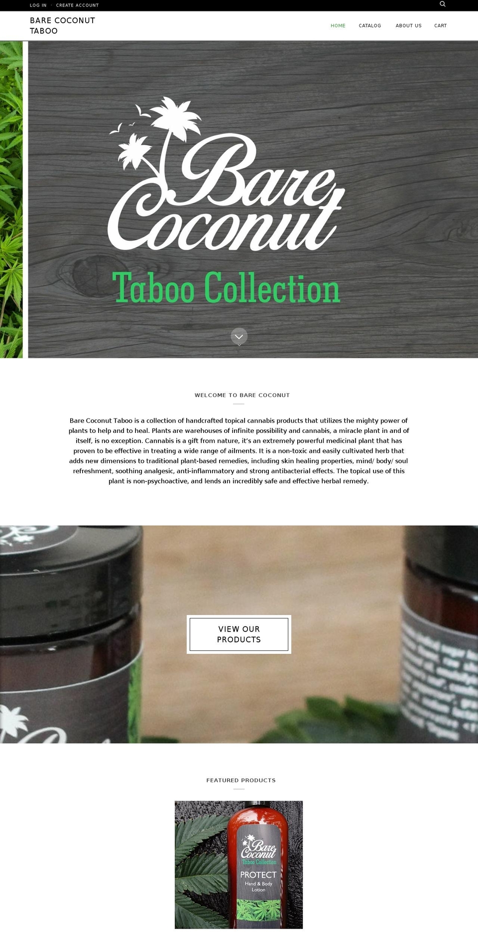 barecoconut.com shopify website screenshot