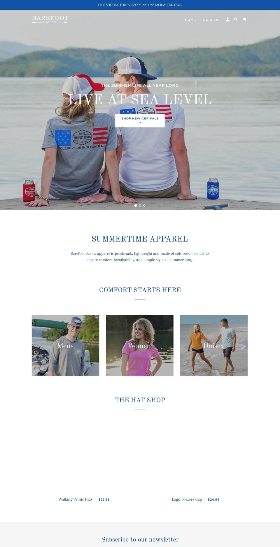 barefoot-basics.com — Shopify storefront screenshot