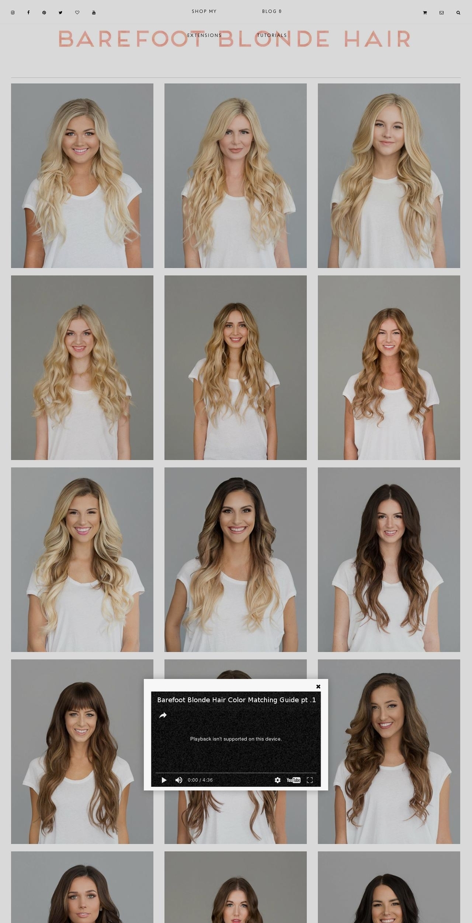 Live Site Shopify theme site example barefootblondehair.com