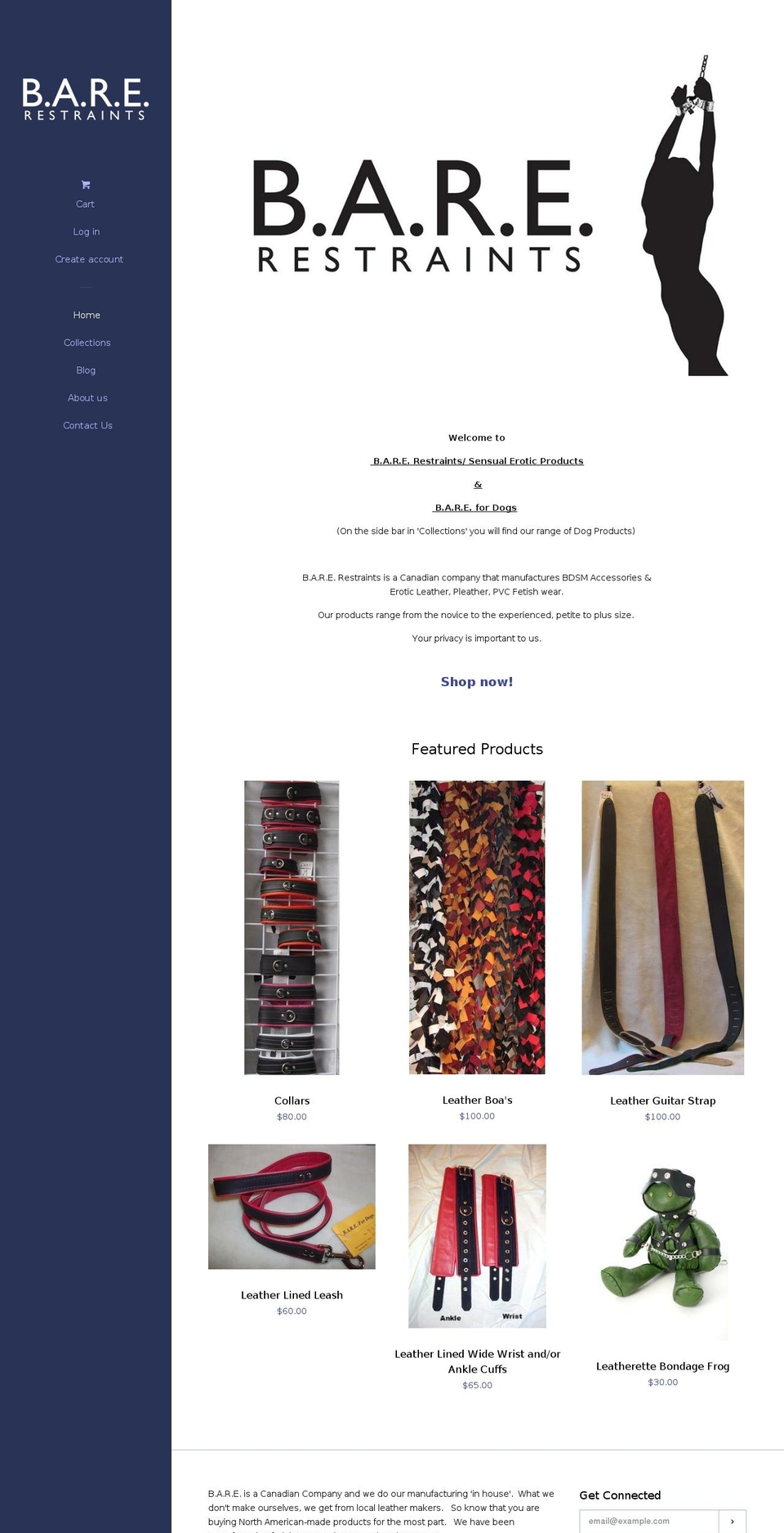 barefordogs.ca shopify website screenshot