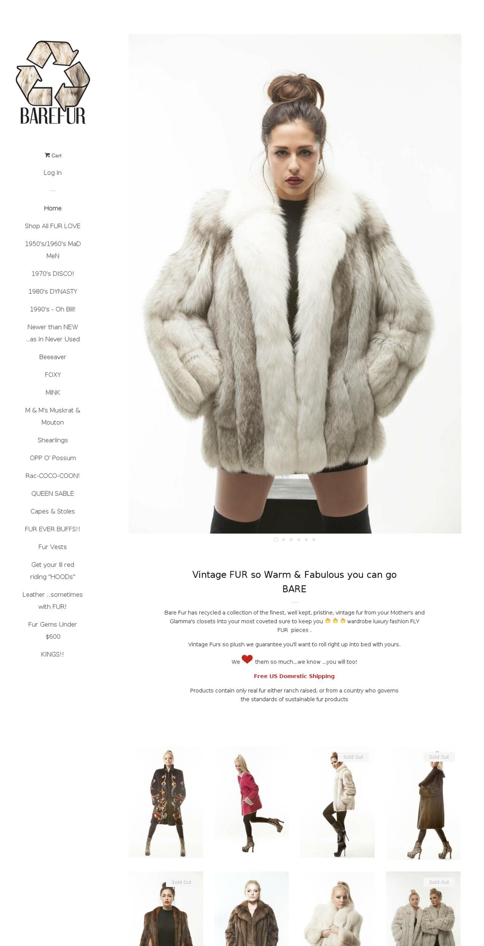 barefur.com shopify website screenshot