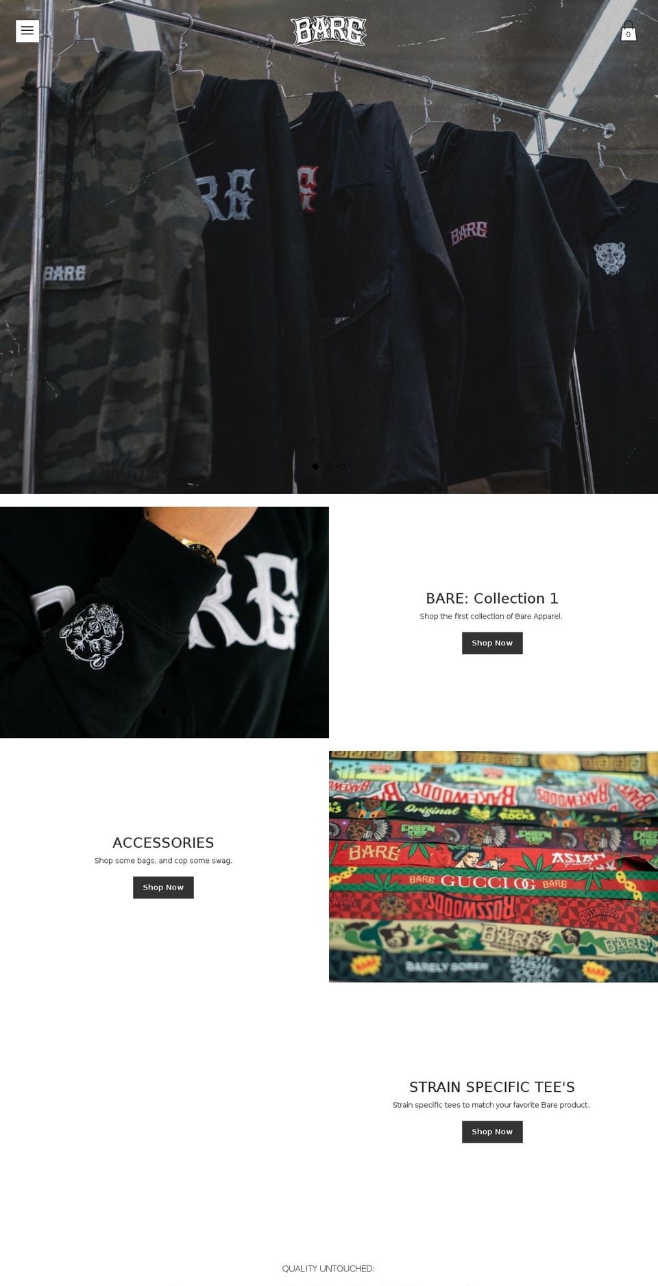 bareindustry.com — Shopify storefront screenshot