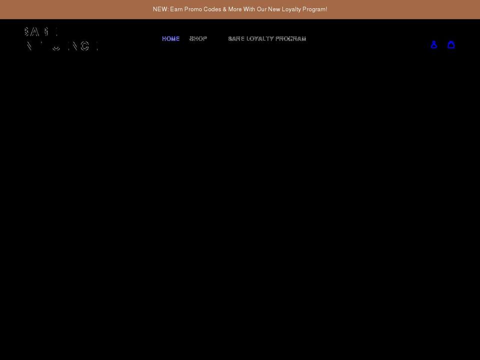 bareinfluence.com shopify website screenshot