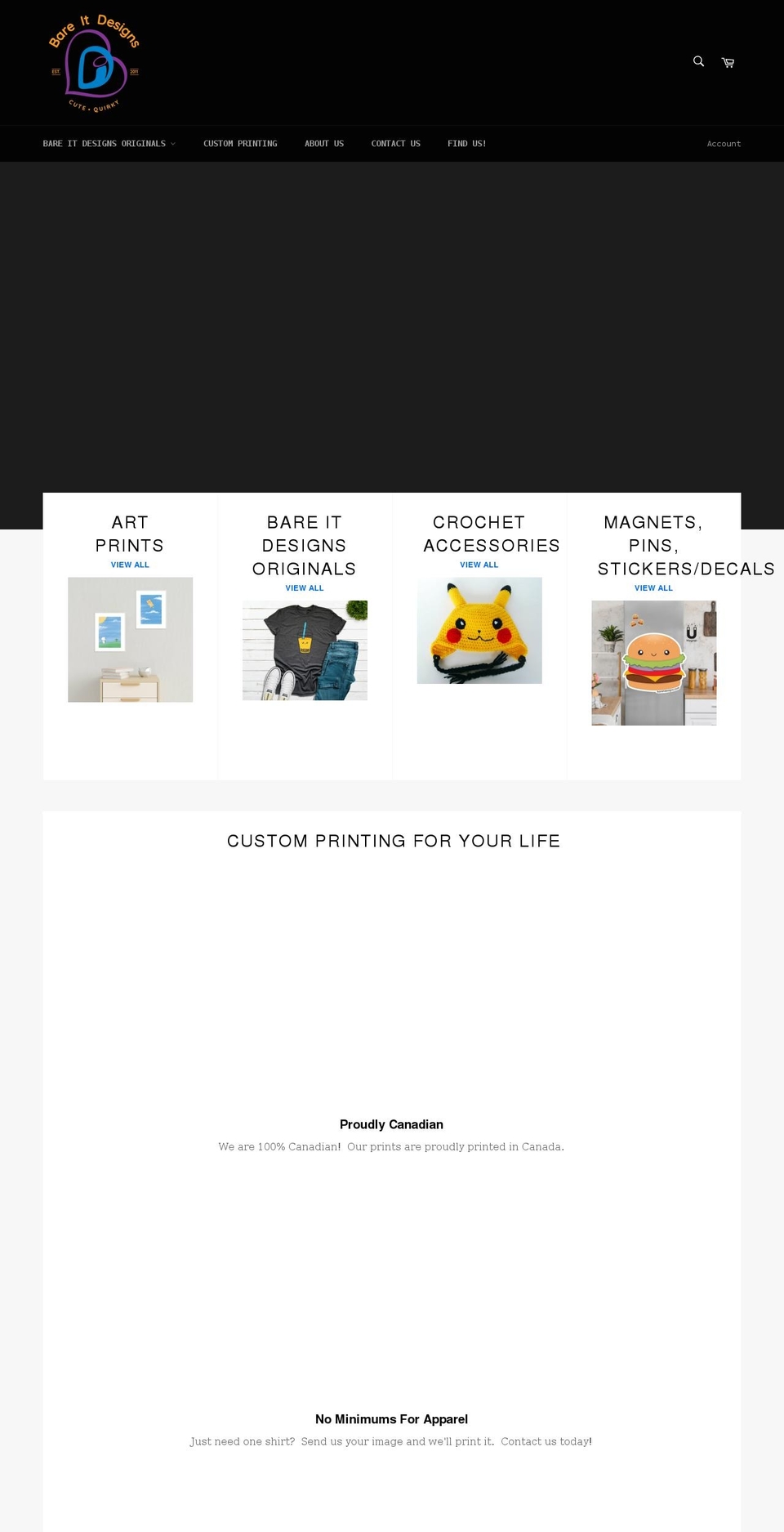 bareitdesigns.com — Shopify storefront screenshot