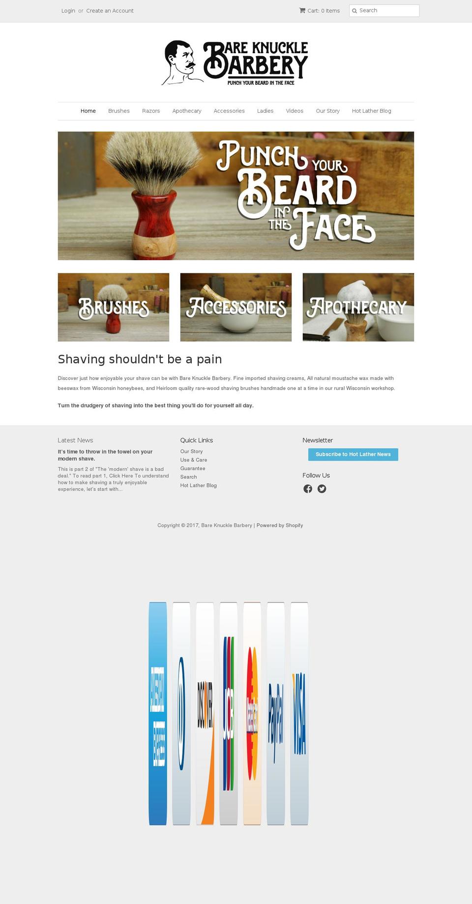 bareknucklebarbery.com shopify website screenshot