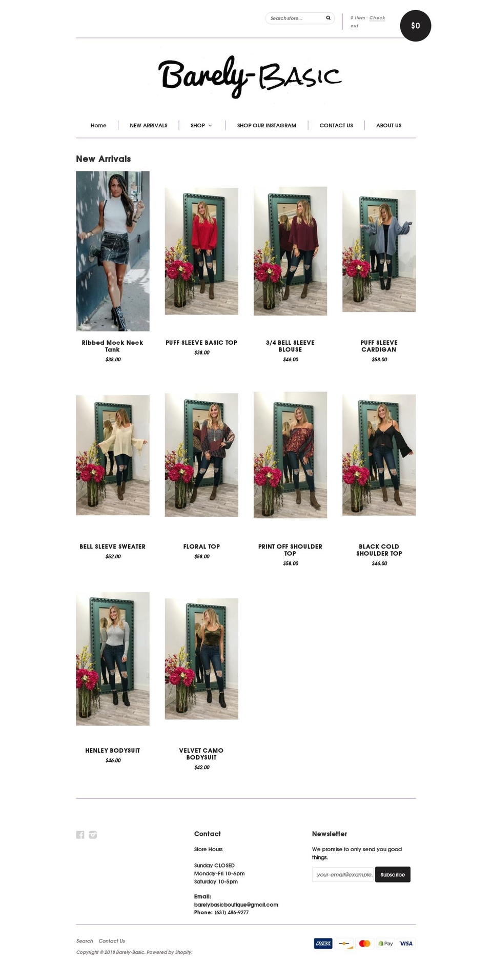 barely-basic.com shopify website screenshot