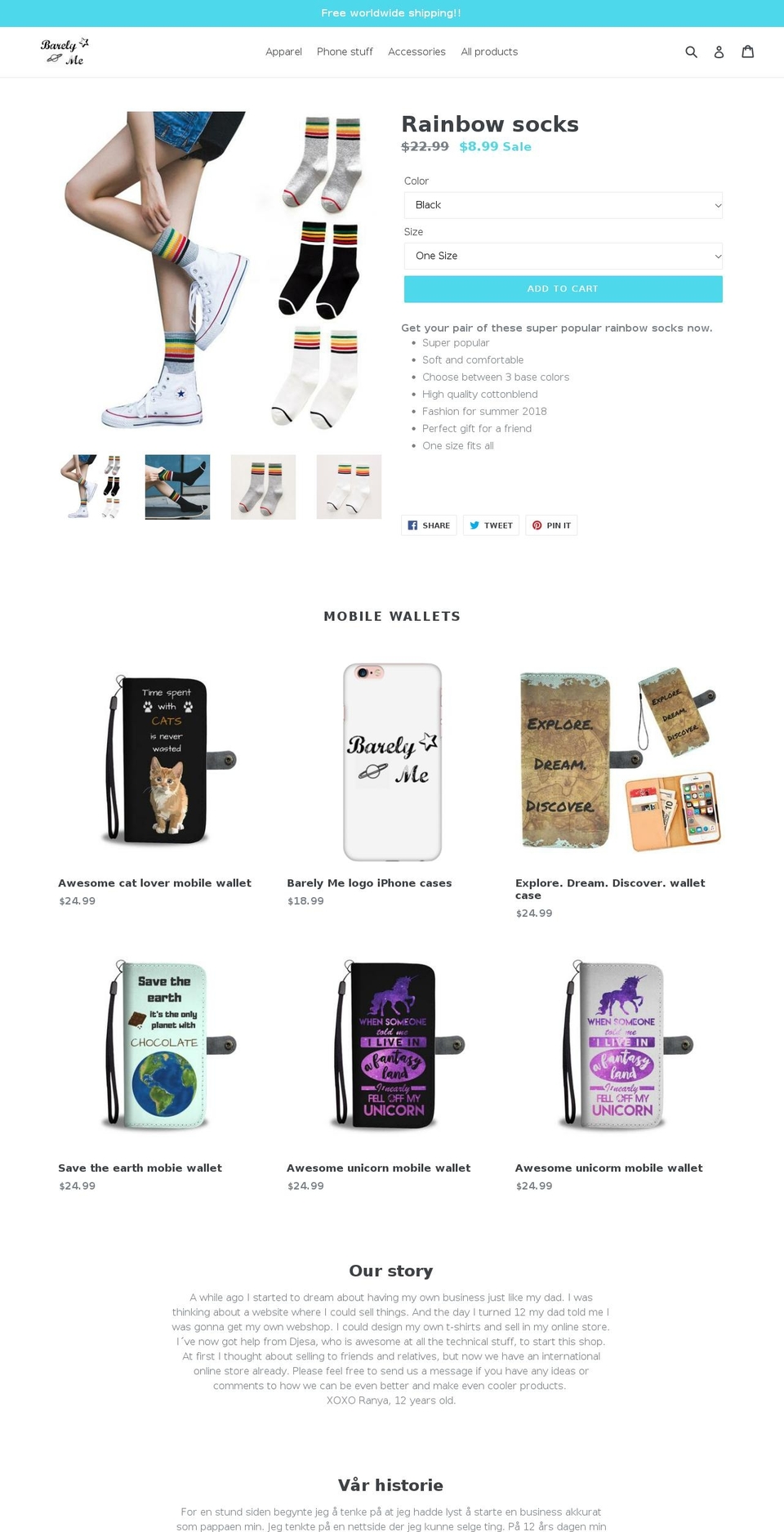 barelyme.com — Shopify storefront screenshot