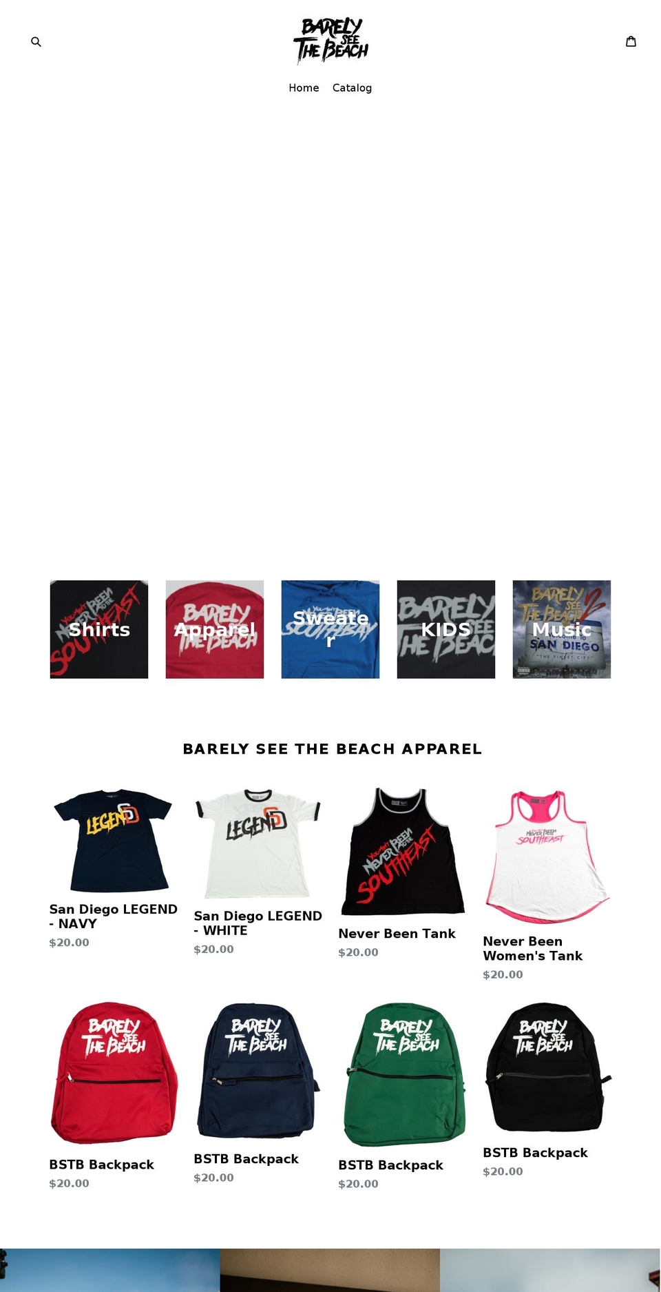 barelyseethebeach.com shopify website screenshot