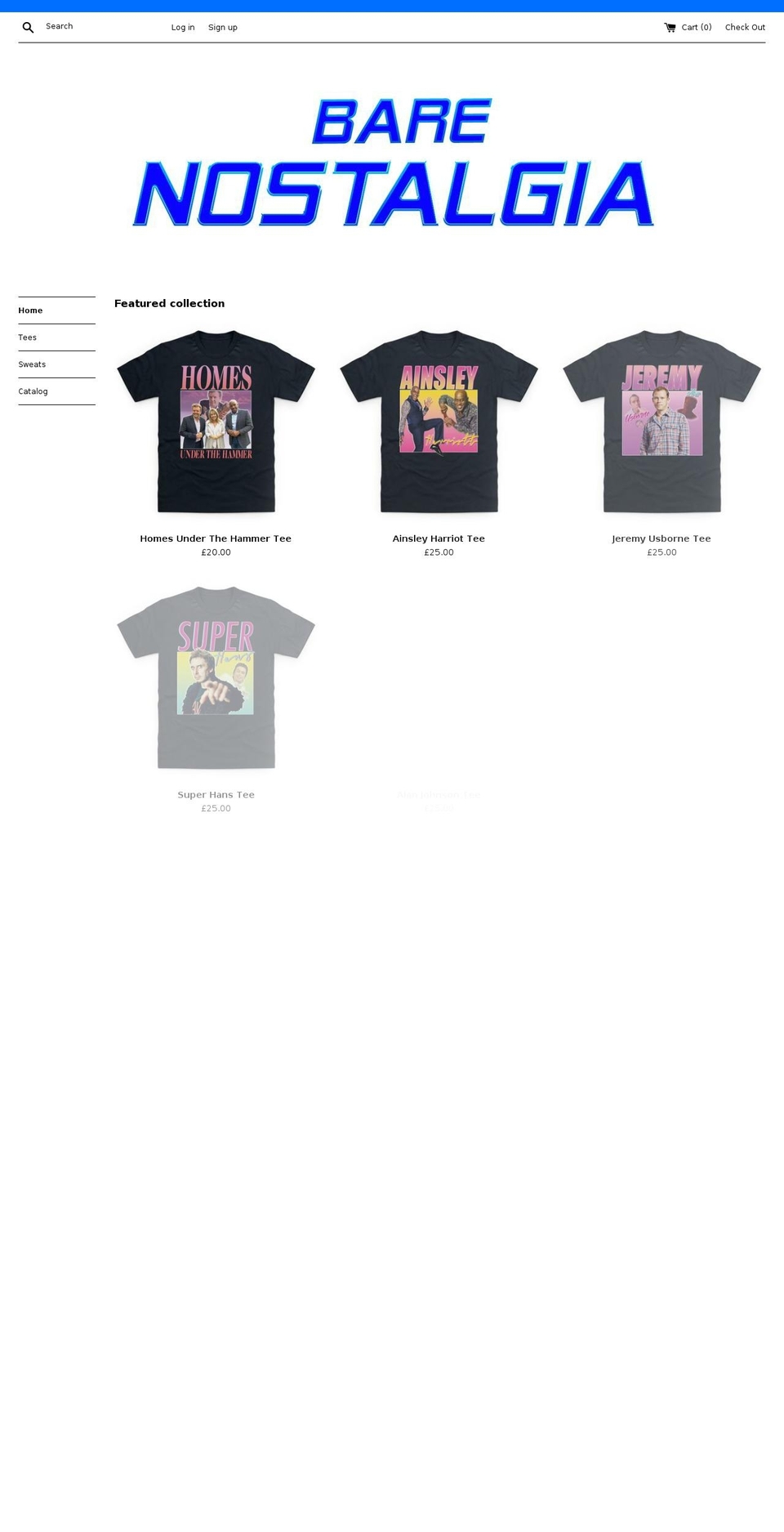 barenostalgia.com shopify website screenshot