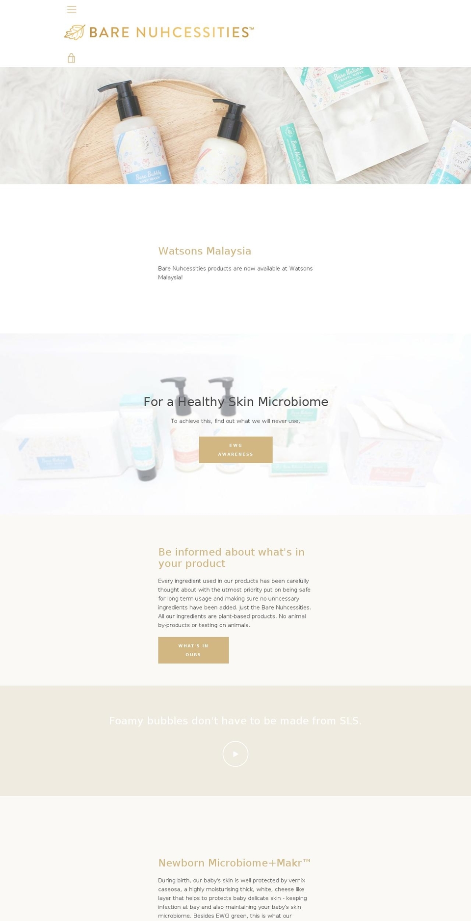 barenuhcessities.com shopify website screenshot