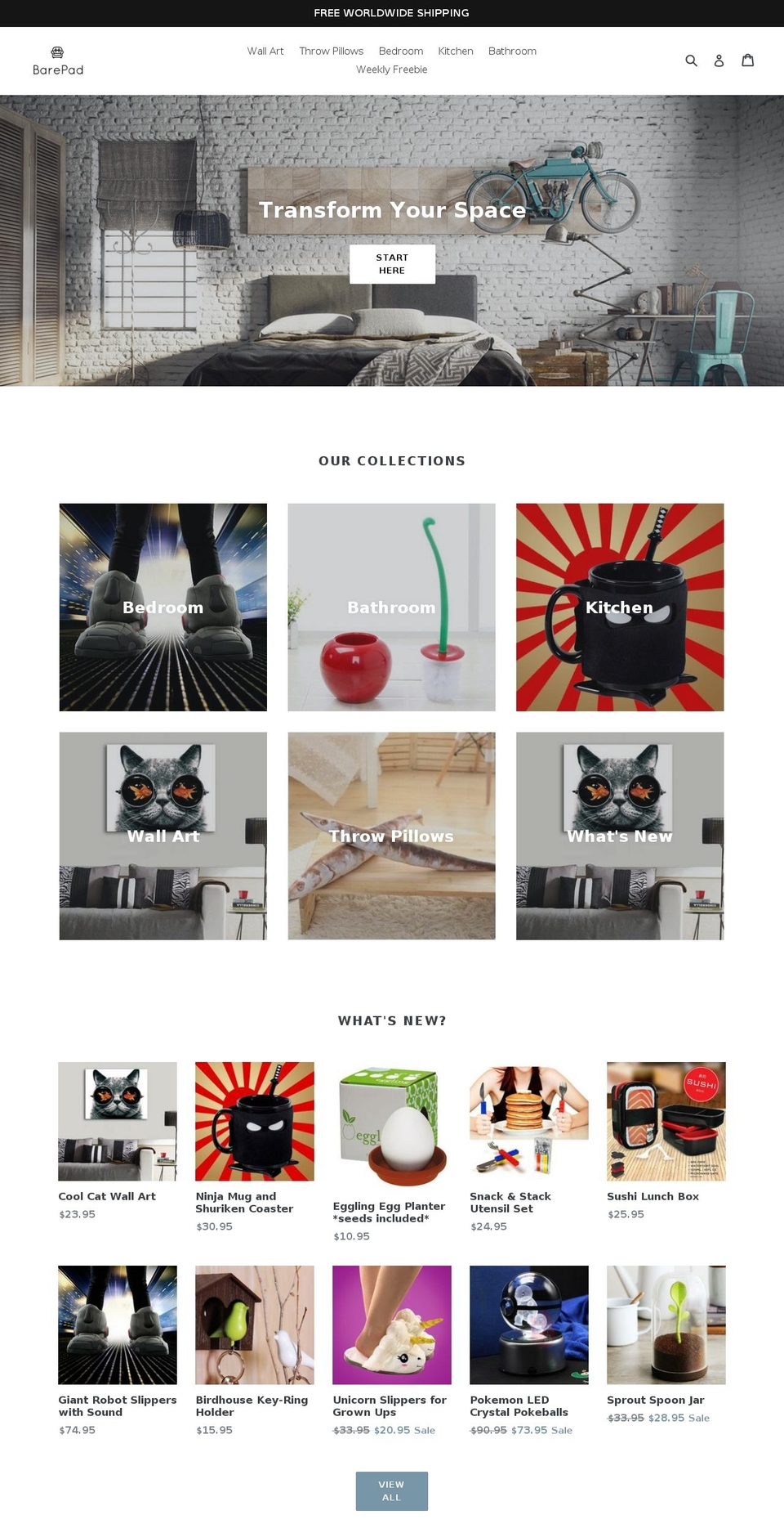 barepad.com shopify website screenshot