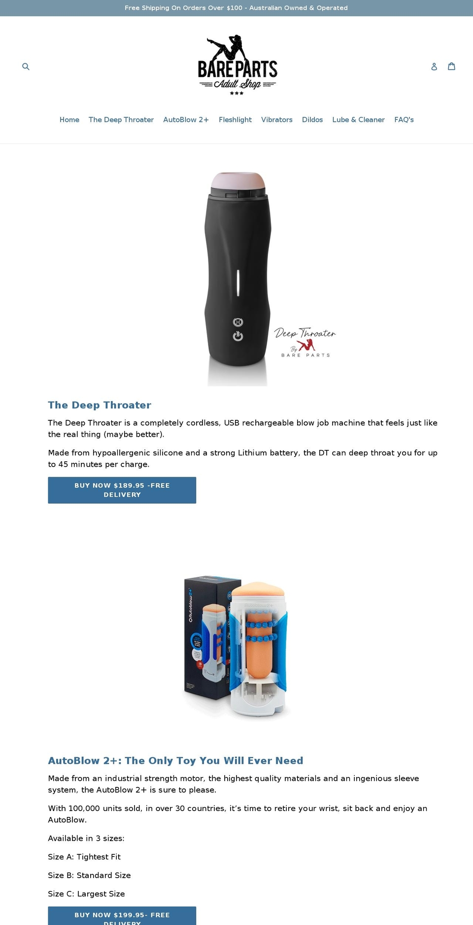 bareparts.com — Shopify storefront screenshot