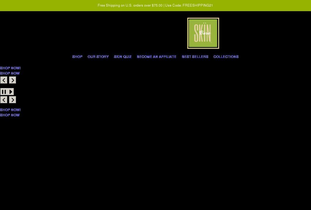 bareskinusa.com shopify website screenshot
