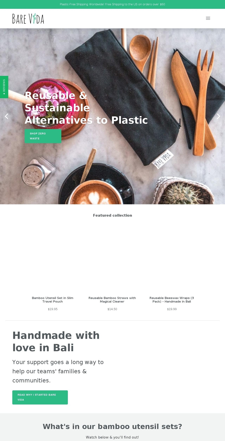 barevida.com shopify website screenshot