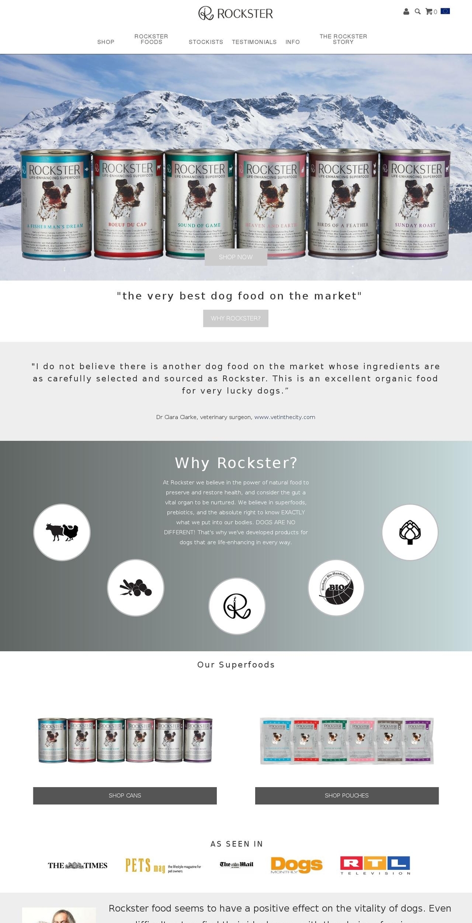 The Rockster 2018 1.2 Shopify theme site example barf-food.com