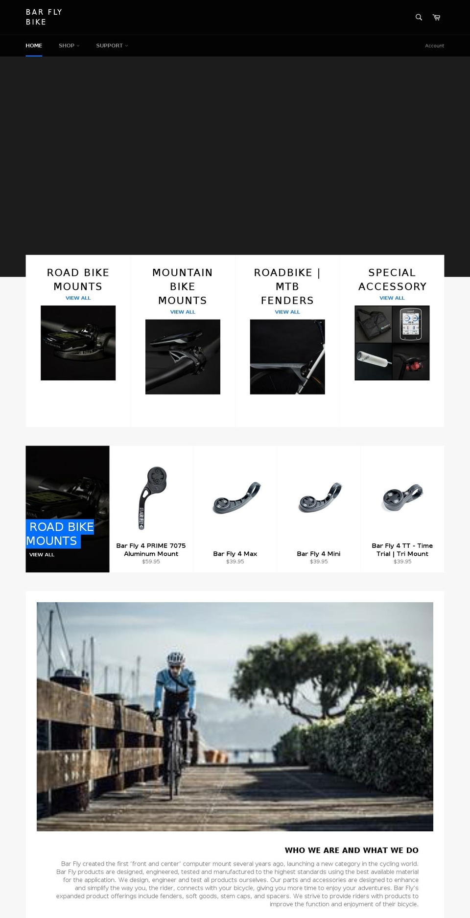 barflybike.com shopify website screenshot