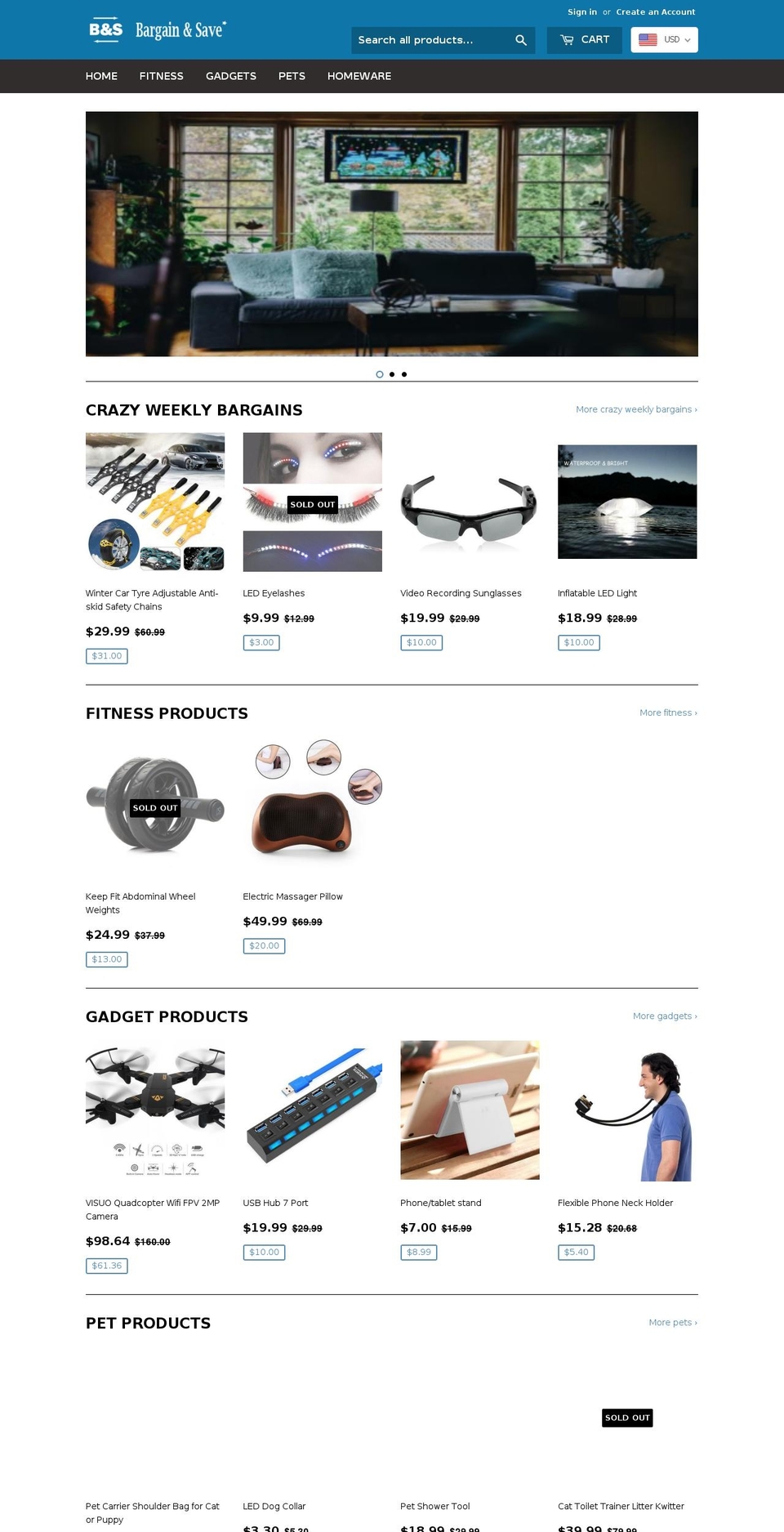 bargainandsave.com — Shopify storefront screenshot