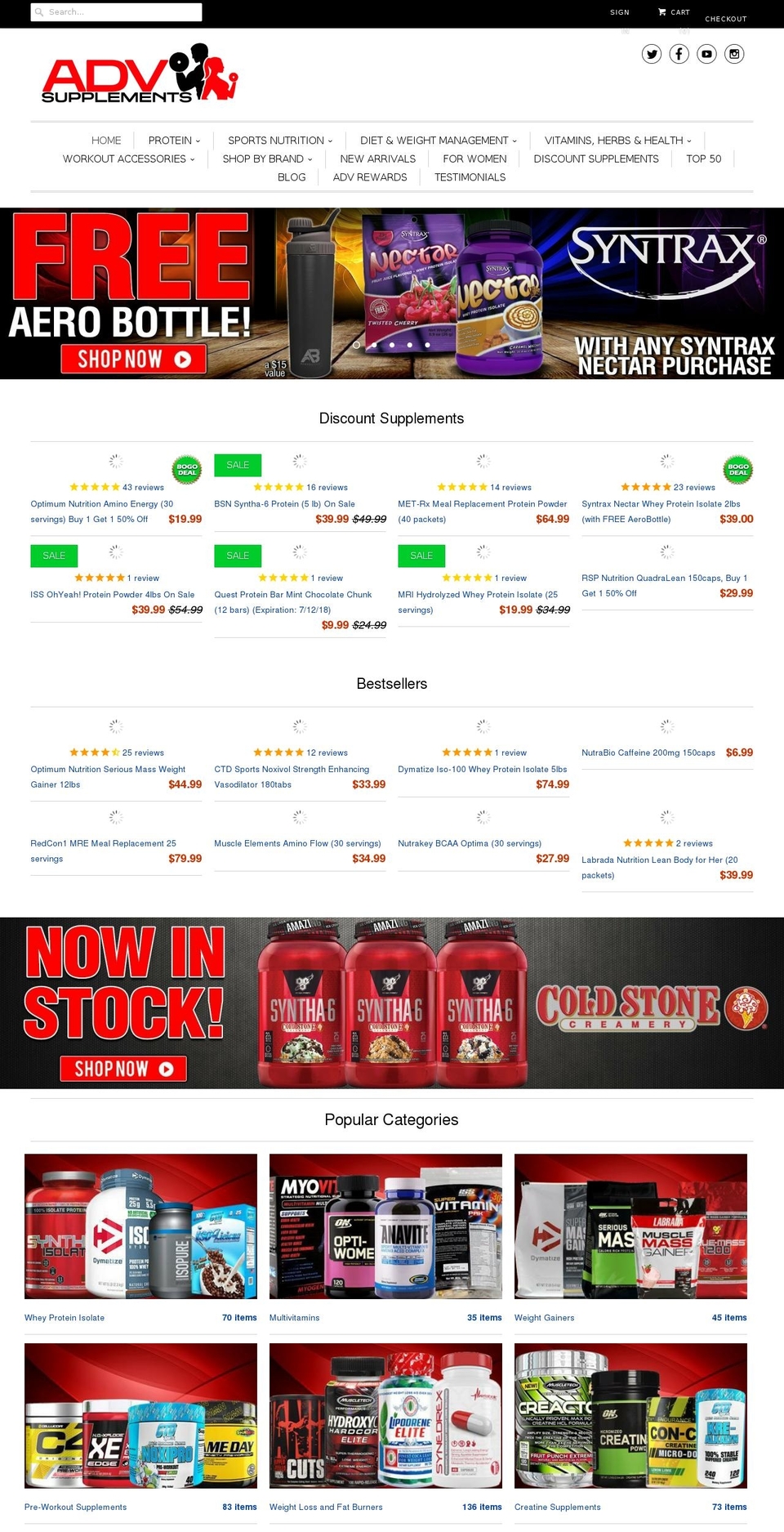 bargainbinsupplements.net shopify website screenshot
