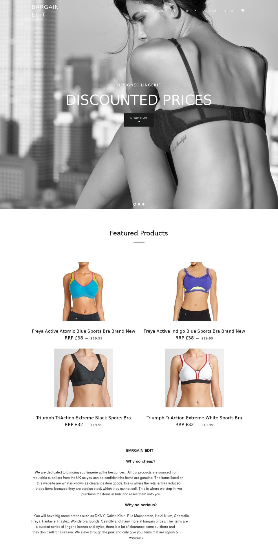 bargainedit.com shopify website screenshot