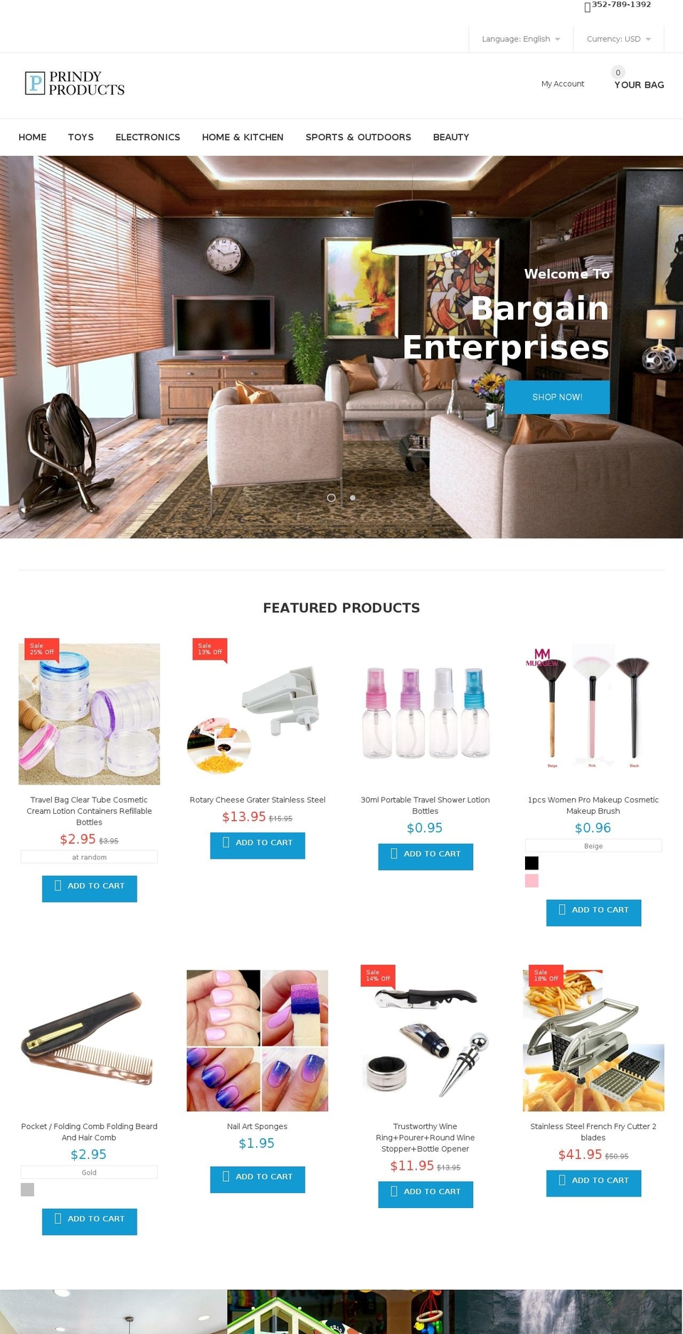 install-me-myshop-v-1-0-8 Shopify theme site example bargainenterprises.com