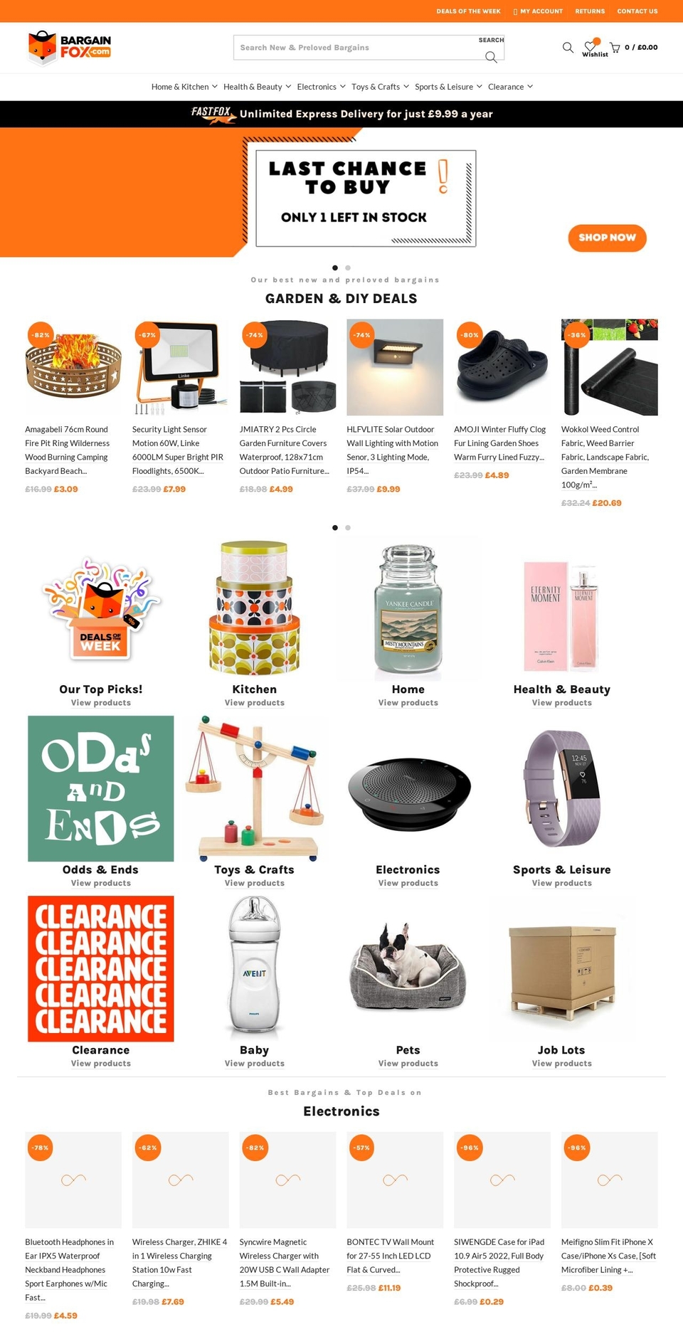 bargainfox.com shopify website screenshot