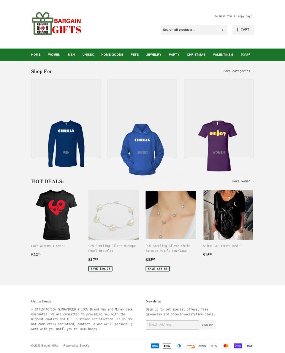 bargaingifts.shop shopify website screenshot