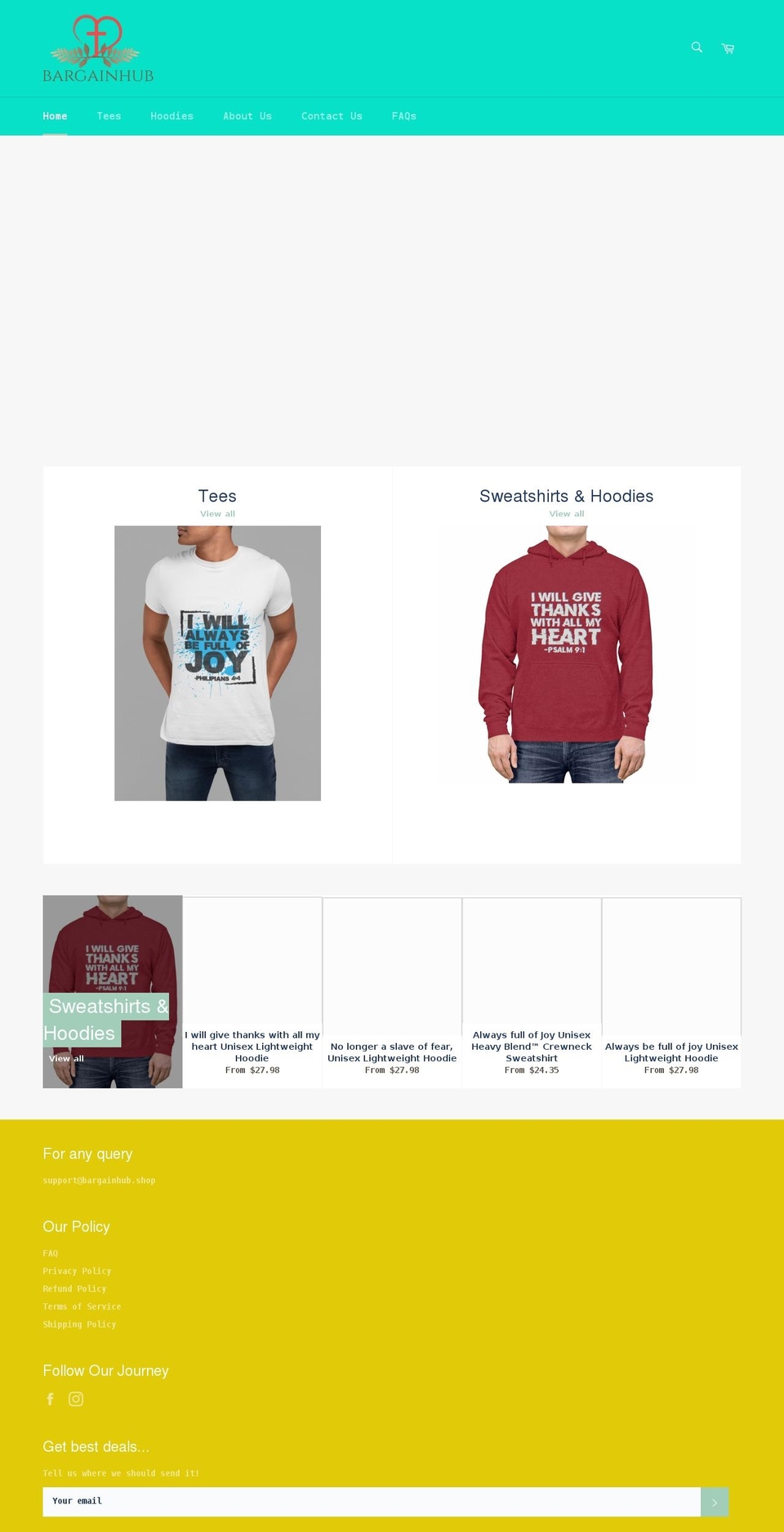 bargainhub.shop shopify website screenshot