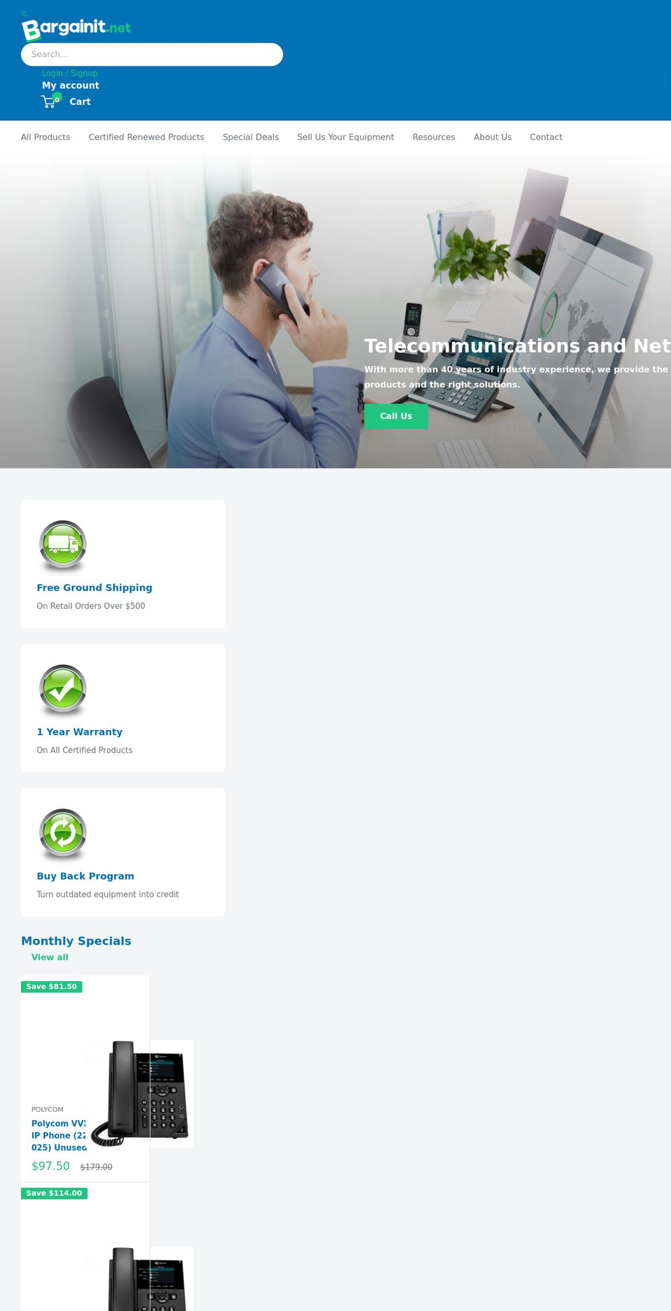 bargainit.net shopify website screenshot