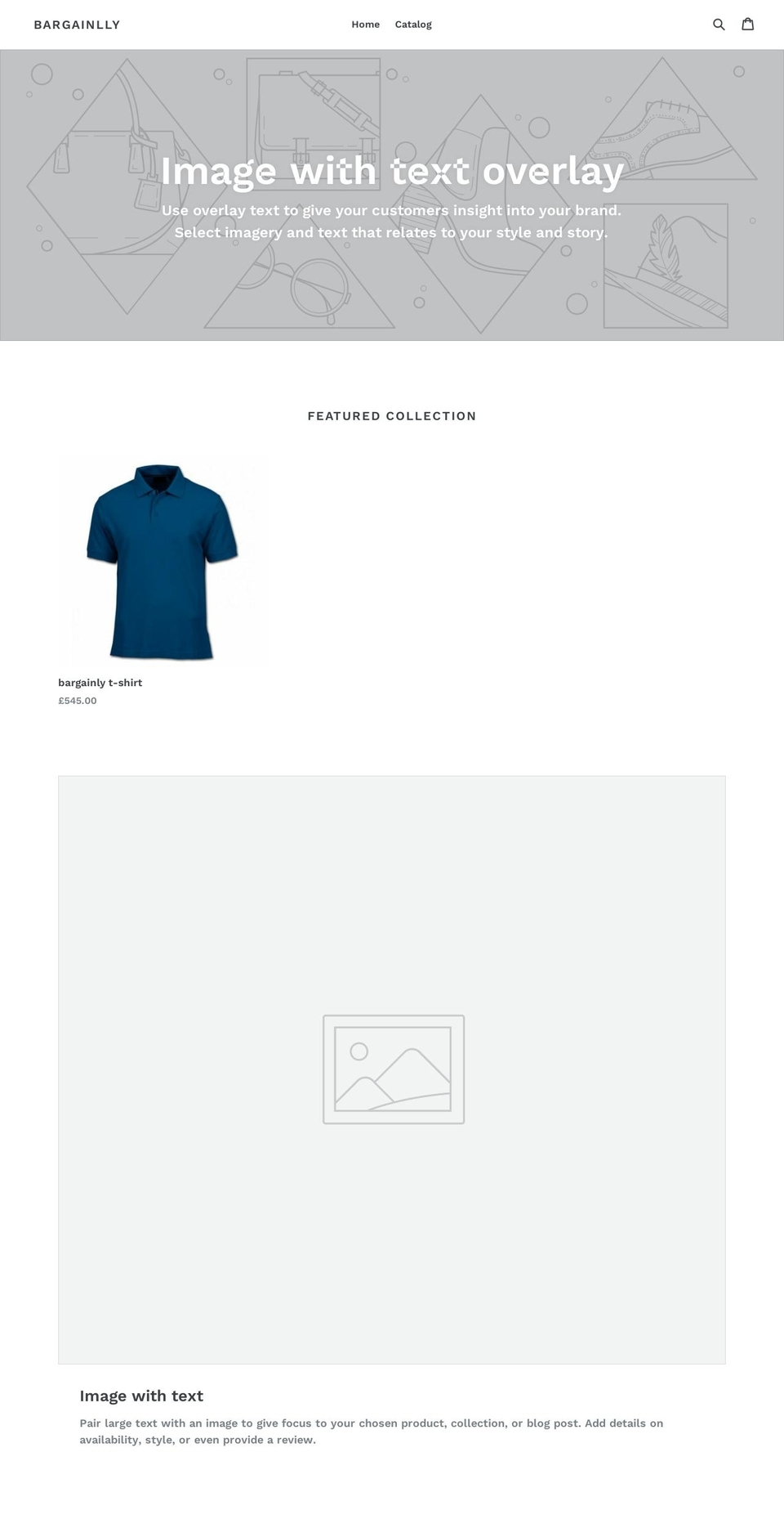bargainlly.myshopify.com shopify website screenshot