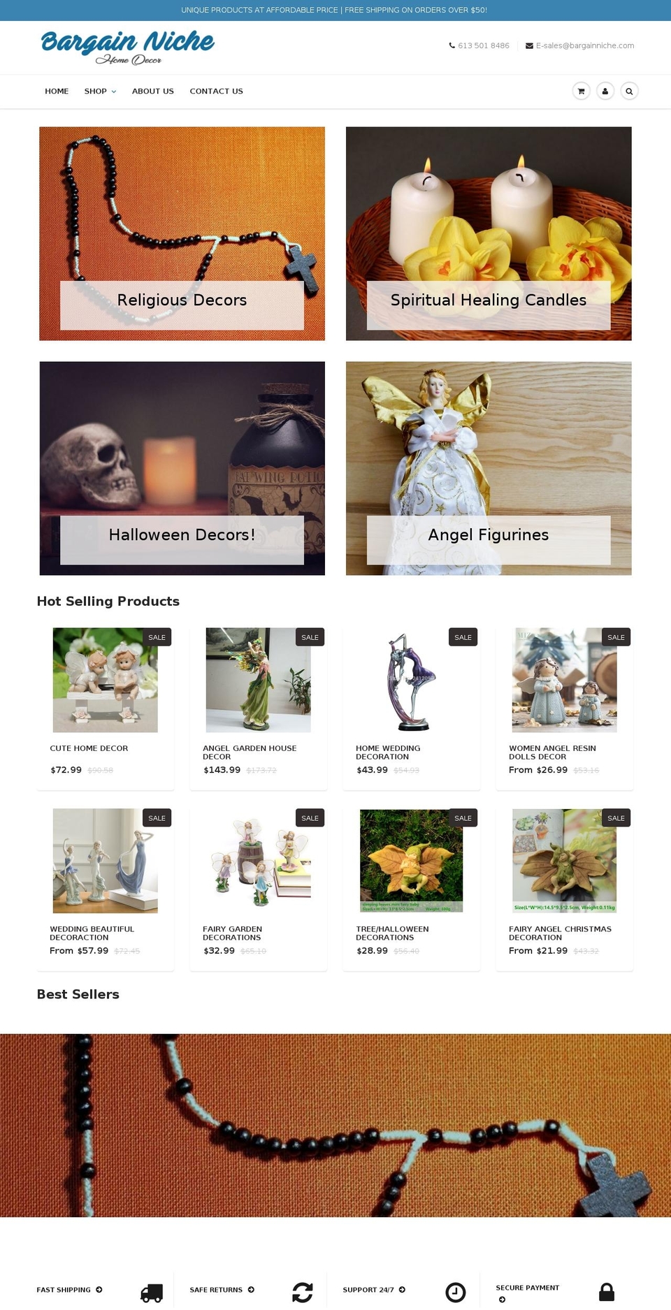 Design #1 Shopify theme site example bargainniche.com