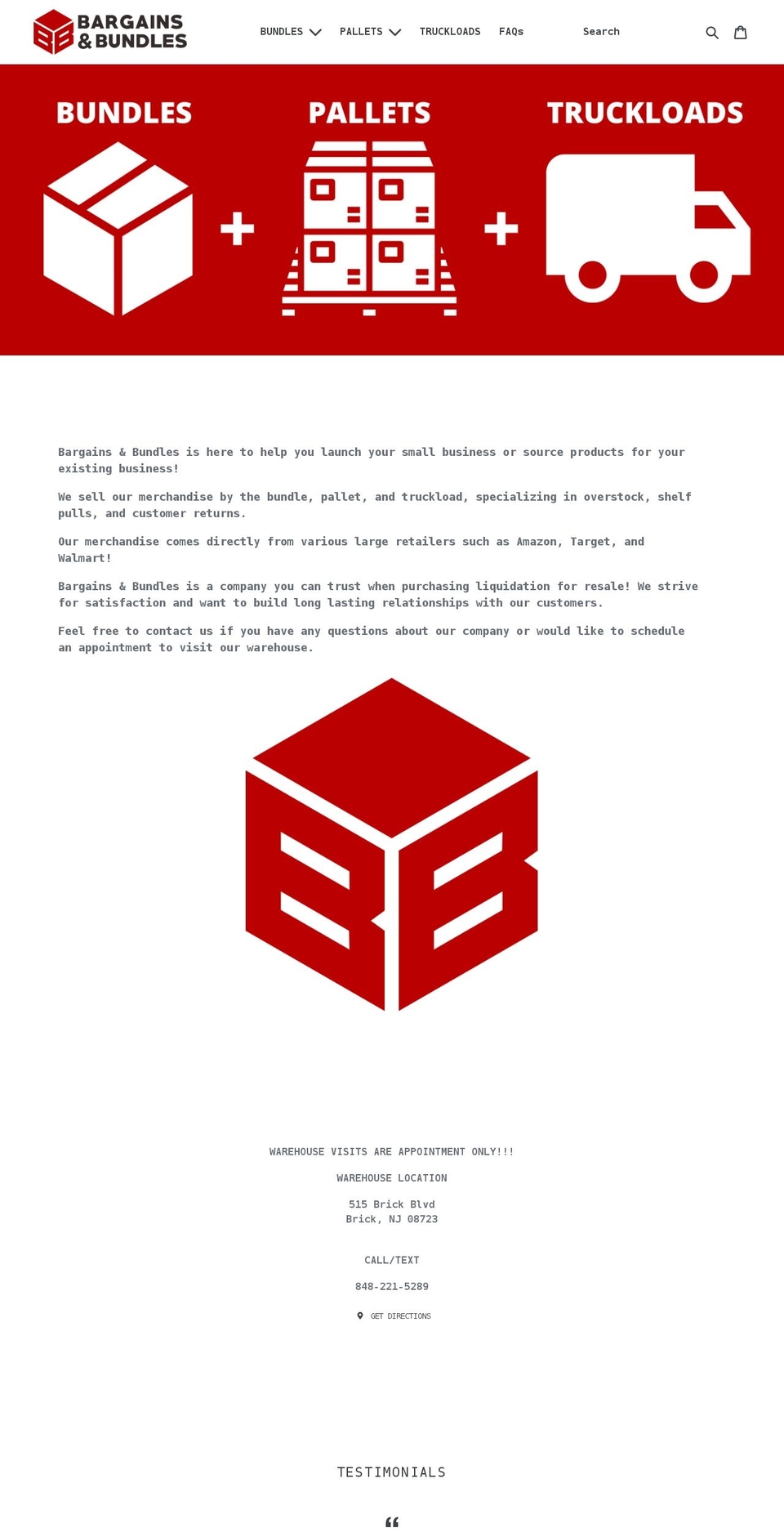 bargainsbundles.com shopify website screenshot