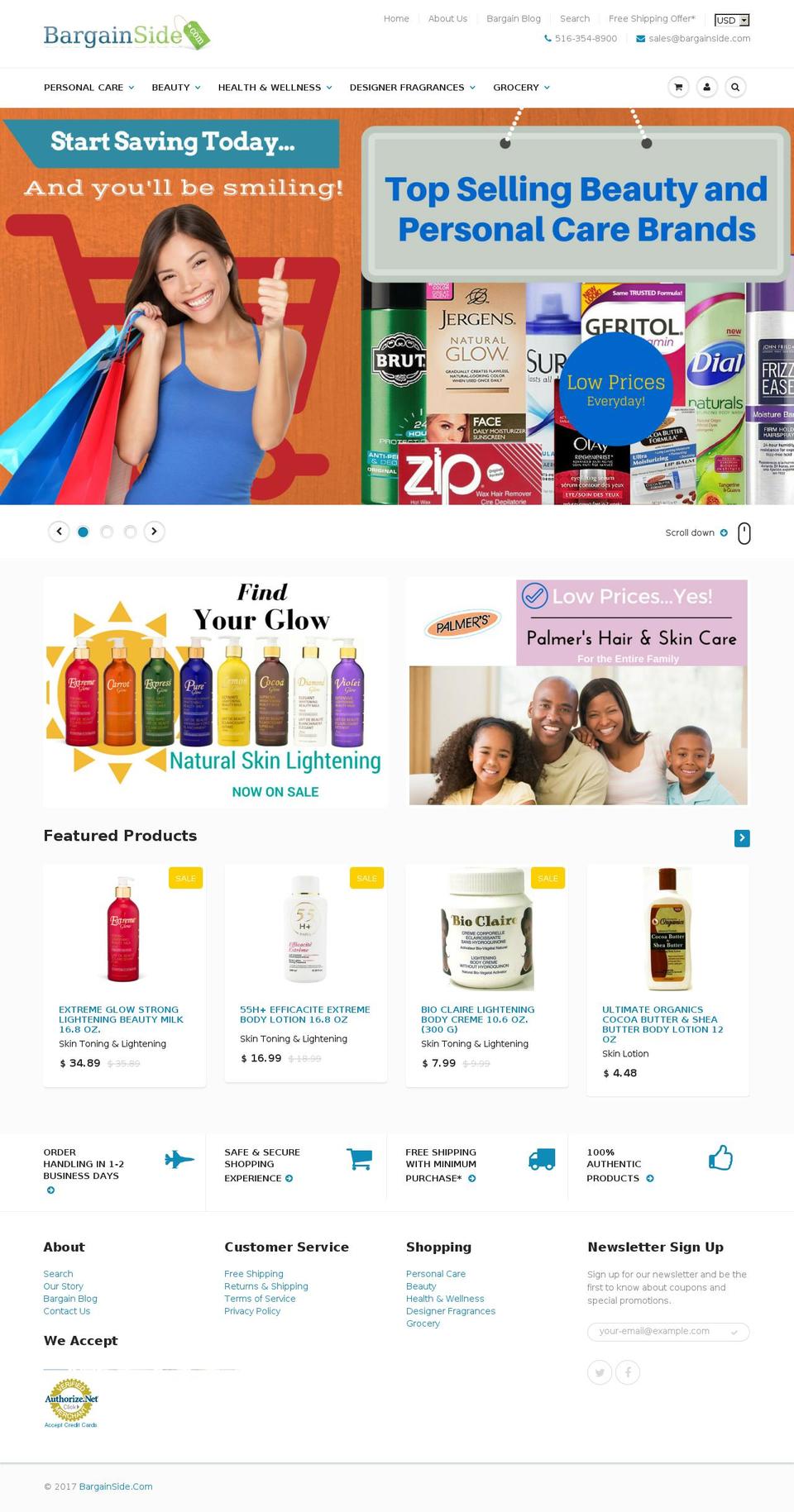 ShowTime Shopify theme site example bargainside.com