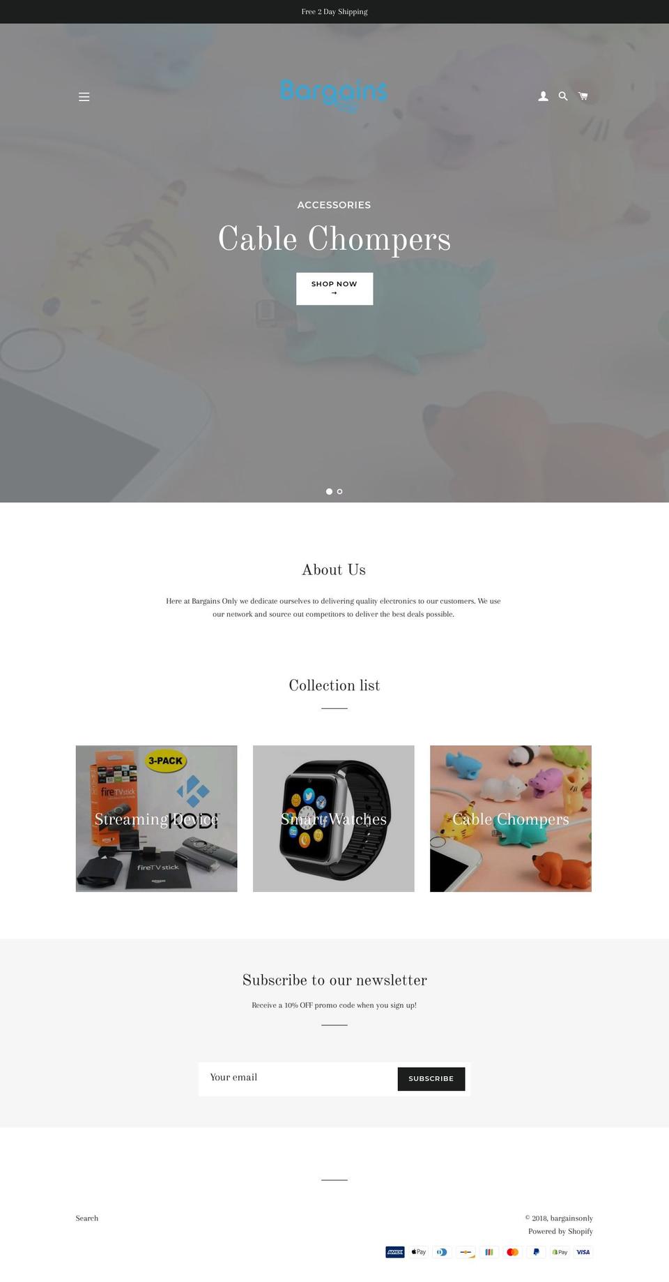 bargainsonly.net shopify website screenshot