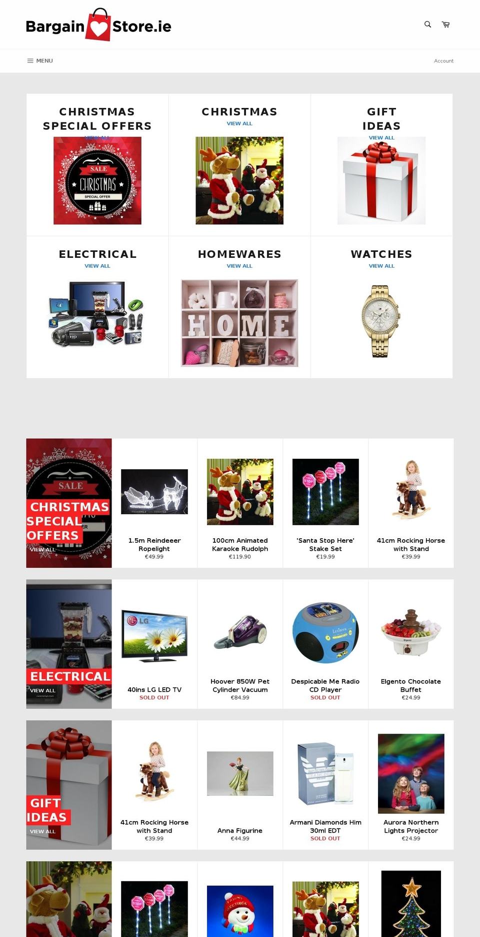 bargainstore.ie shopify website screenshot