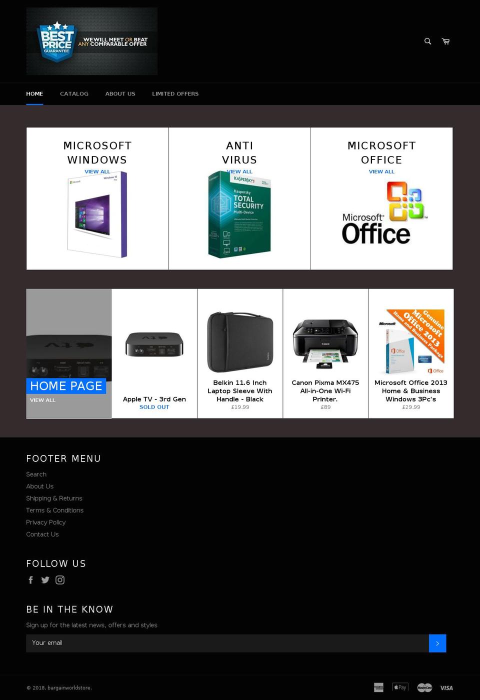 bargainworldstore.com shopify website screenshot
