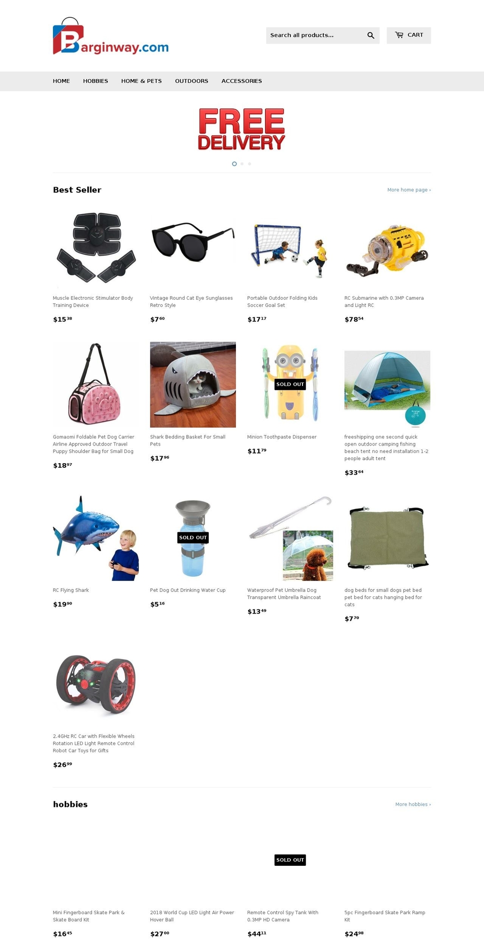 barginway.com shopify website screenshot