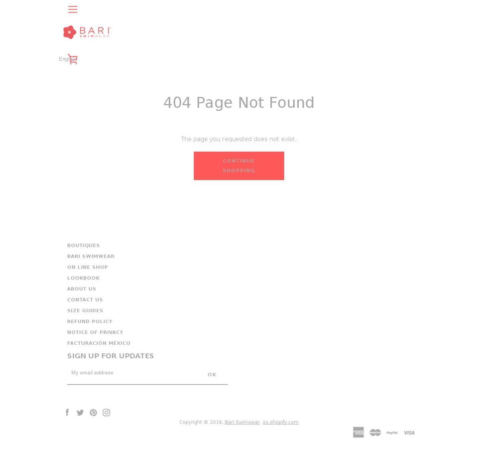 bari.com.mx shopify website screenshot