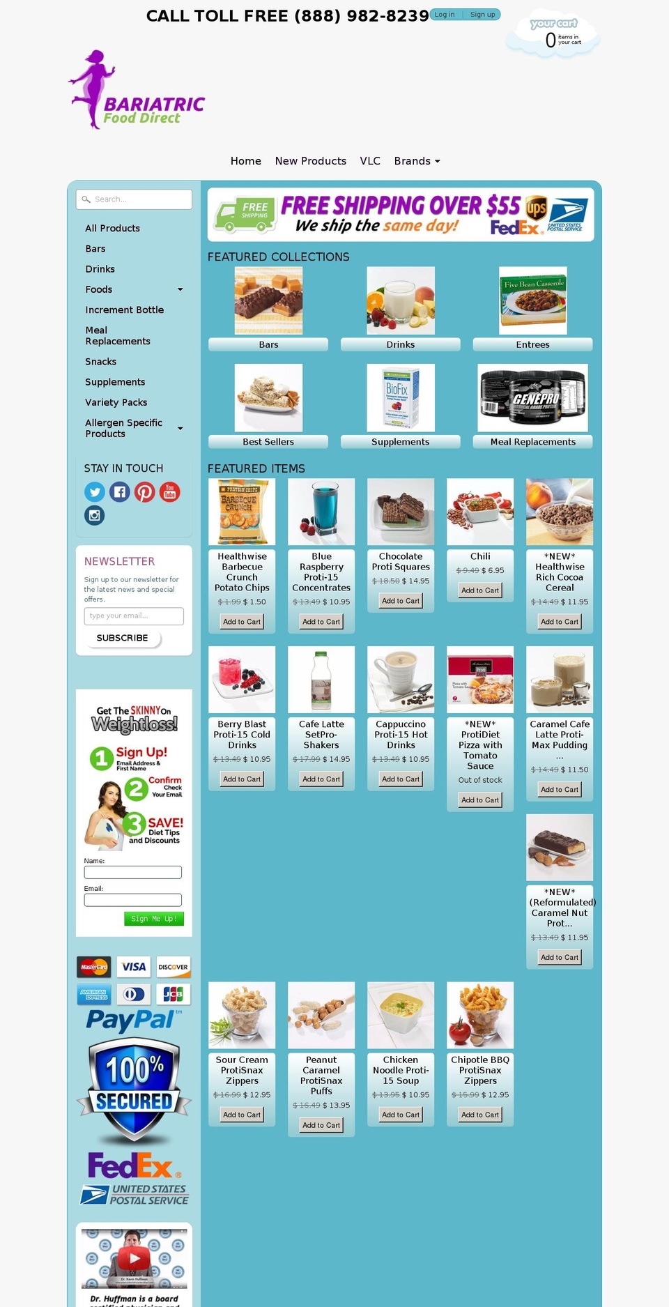 bariatricfooddirect.com shopify website screenshot