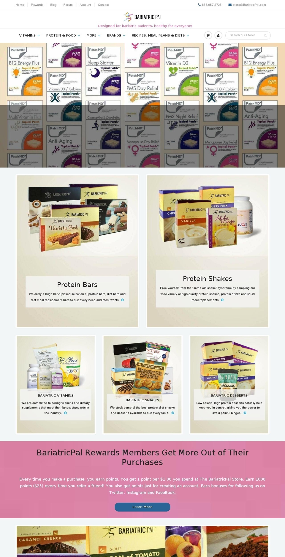 New Meteor Menus-FreeOffer started Shopify theme site example bariatricpalprotein.com